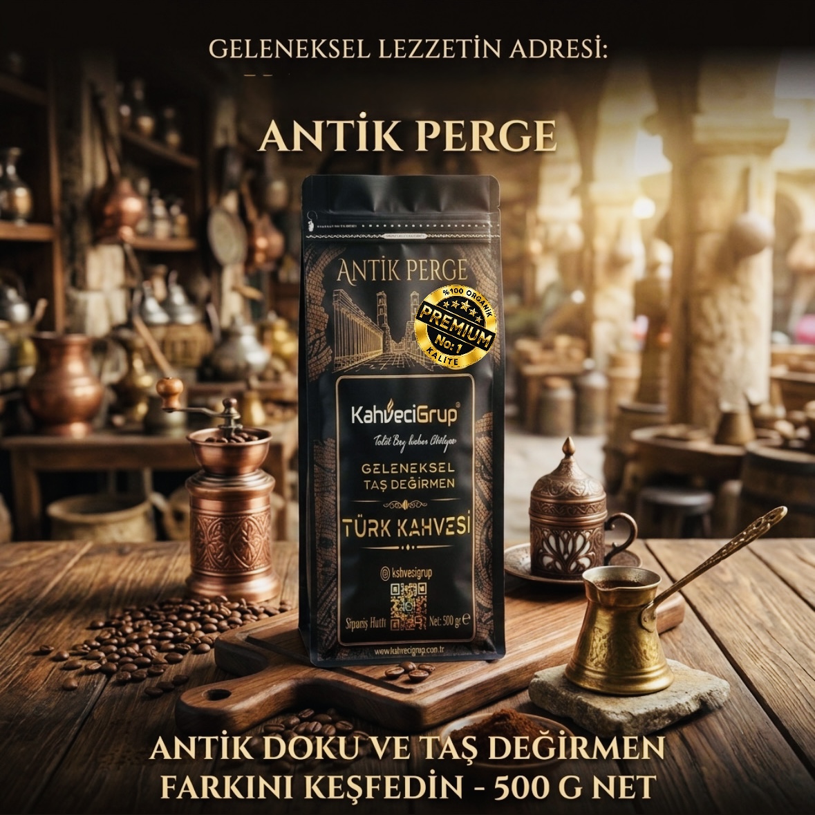 TÜRK KAHVESİ 500 GRM Türk Kahvesi 500 Gram Geleneksel Taş Değirmen - Görsel 1